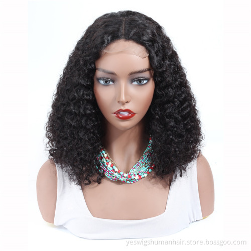 Human Hair Short Bob Lace Wig Vendor In China Cheap Wholesale Price Mongolian Kinky Curly Human Hair 4X4 Lace Closure Bob Wigs